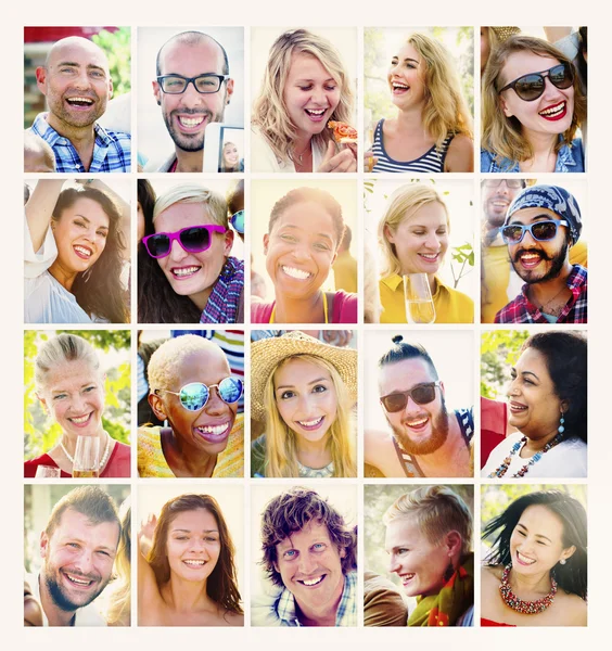 Молоді різноманітні щасливі люди — стокове фото