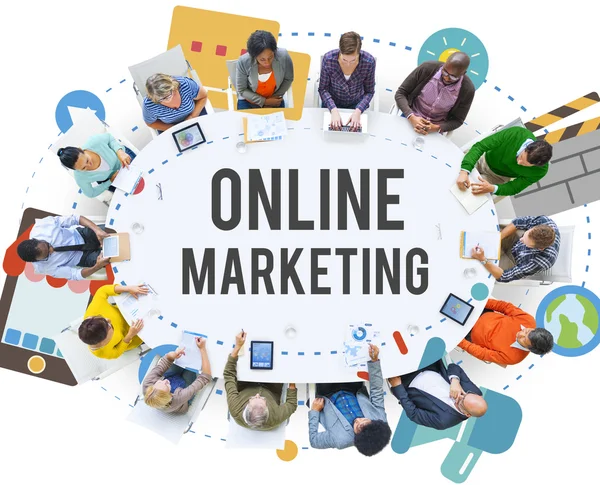 Concepto de campaña de promoción de marketing online — Foto de Stock