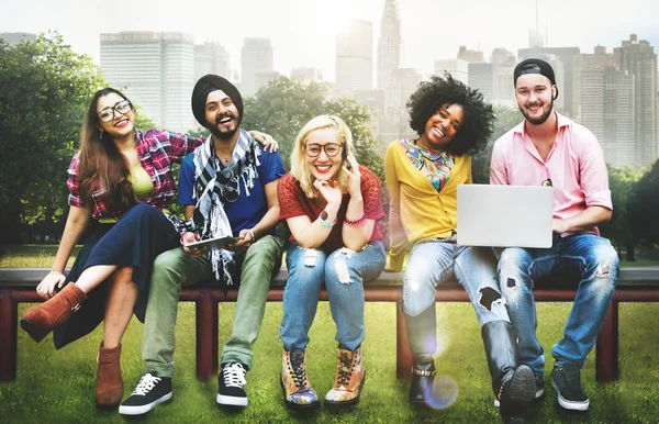 Adolescenti o amici, Concetto di amicizia — Foto Stock