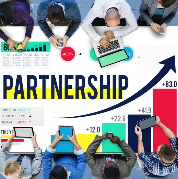 Partnerschap verbinding Concept — Stockfoto