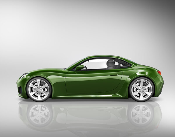 3D Sport Car Illustration Concept