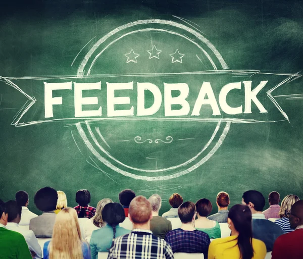 Concetto di riflessione sulla valutazione del feedback — Foto Stock