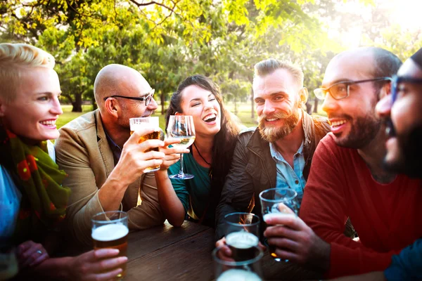 Friends Hanging Out Drinking Concept — Stock Photo, Image