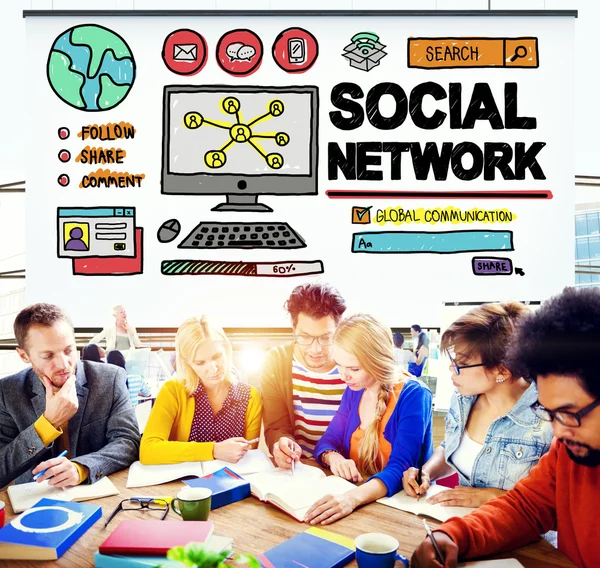 Concetto di social network — Foto Stock