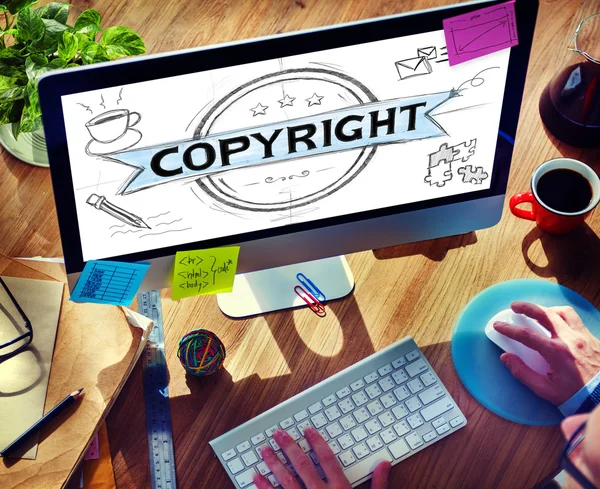 Koncept značky Copyright známka — Stock fotografie