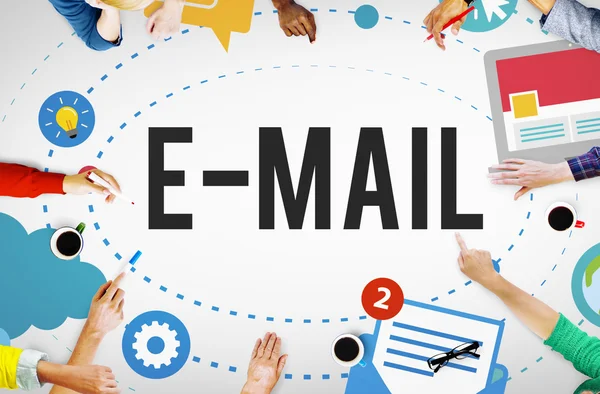 E-mail, komunikatory internetowe — Zdjęcie stockowe