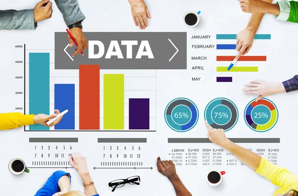 Analisi dei dati, concetto di informazione statistica — Foto Stock