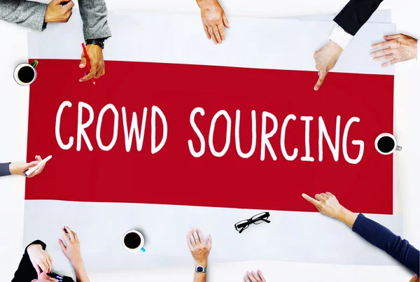 Crowed sourcing Collaboration Concept — Fotografie, imagine de stoc