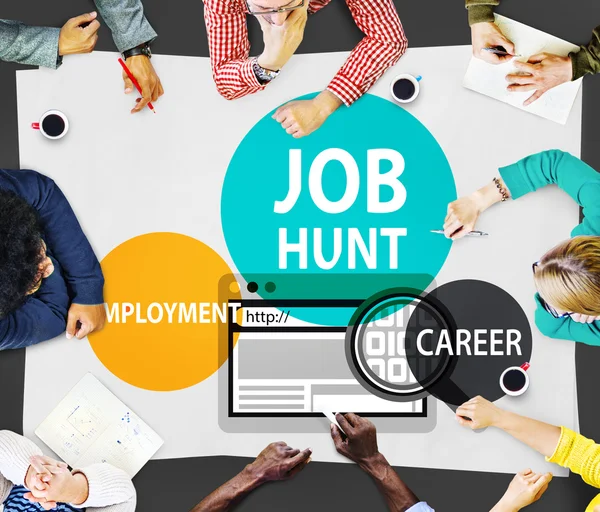 Job Hunt, Conceito de carreira no emprego — Fotografia de Stock