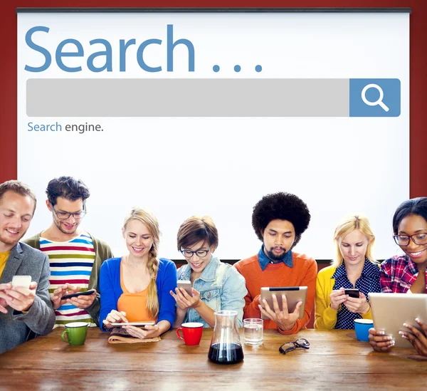 Hledání Seo Online koncept — Stock fotografie