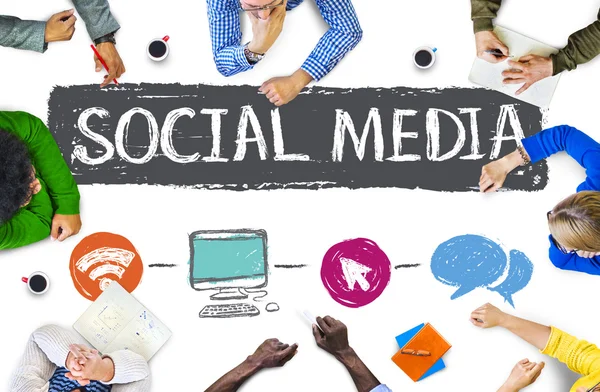 Diversità persone e Social Media Concept — Foto Stock