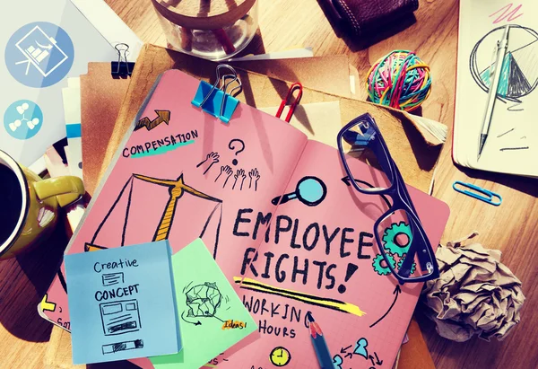 직원의 권리, 혜택 기술 개념 — 스톡 사진