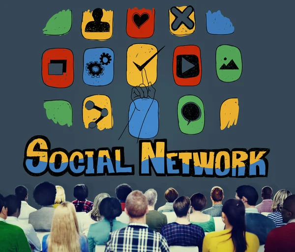 Concetto di social network — Foto Stock