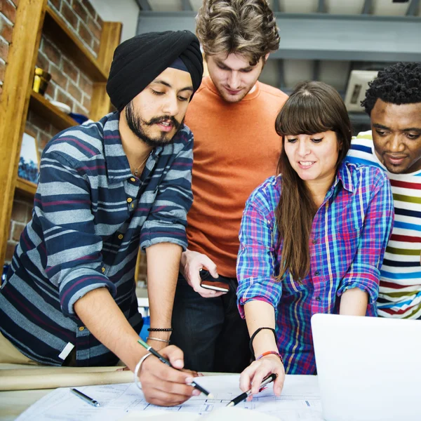 Group of Designers Planning Interior — Stock Photo, Image