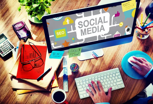 Social Media und Social Networking Konzept — Stockfoto