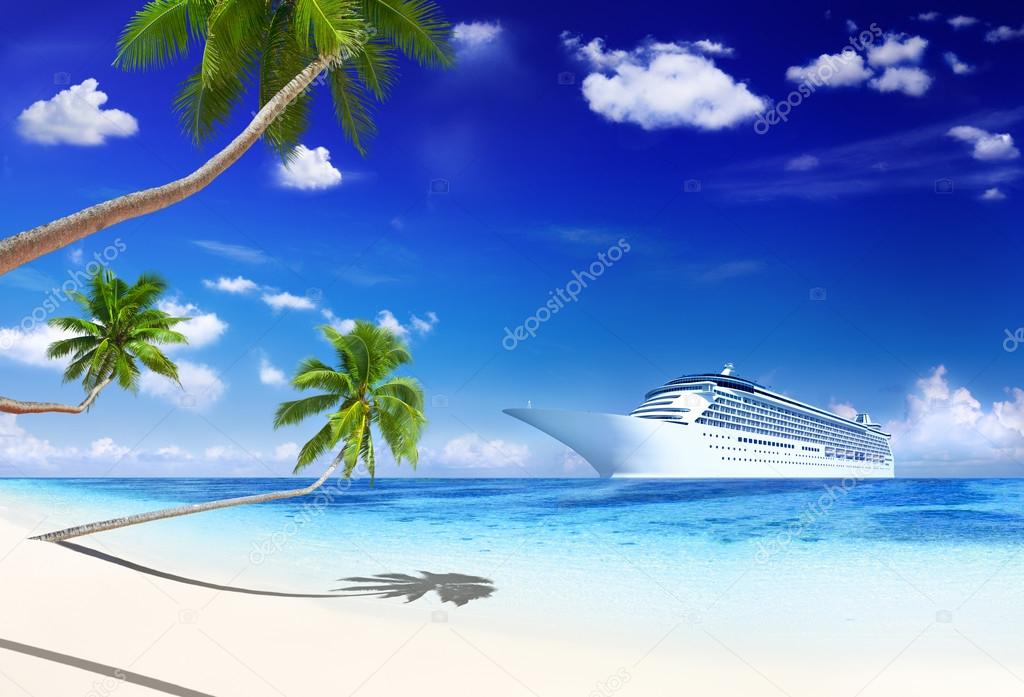 Cruise Ship near Beach