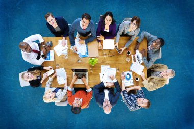 Kurumsal tartışma sahip iş adamları