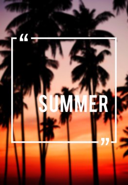 Çerçeve ile yaz tatili arka plan