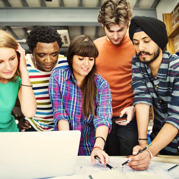 Grupo de Diseñadores Planificación Interior — Foto de Stock