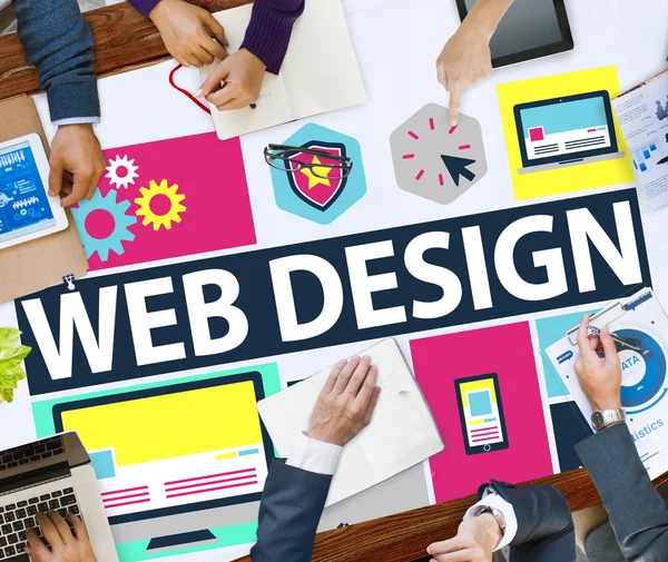 Groupe de Business People et Web Design — Photo
