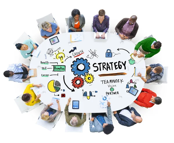 Stratégiai csapatmunka látás fogalma — Stock Fotó