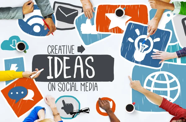 Idee Creative Social Media Concept — Foto Stock
