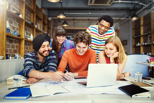 Grupo de Diseñadores Planificación Interior — Foto de Stock