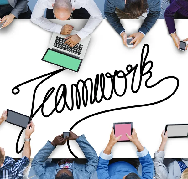 Teamwork Team Collaboration Concept — Stockfoto