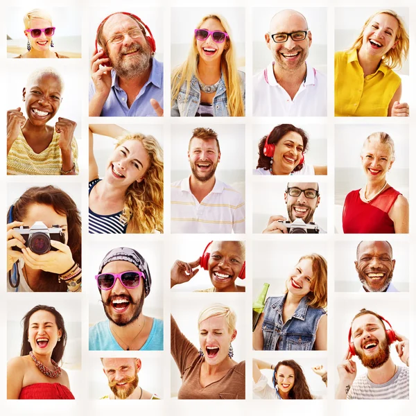 çeşitli mutlu gençler