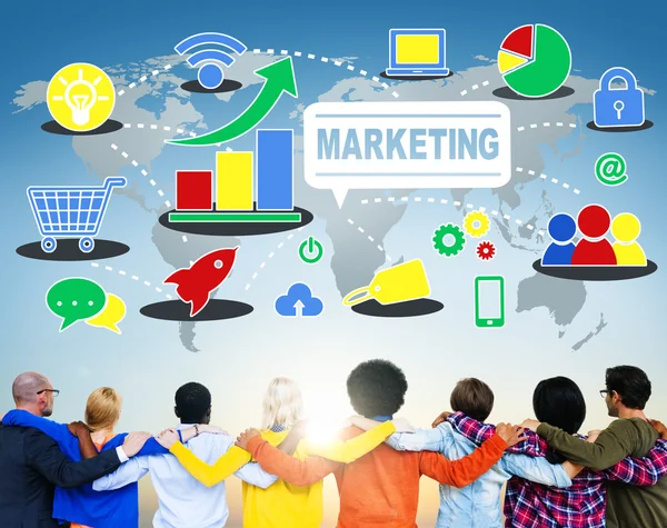 Concepto de Marketing Global Business — Foto de Stock