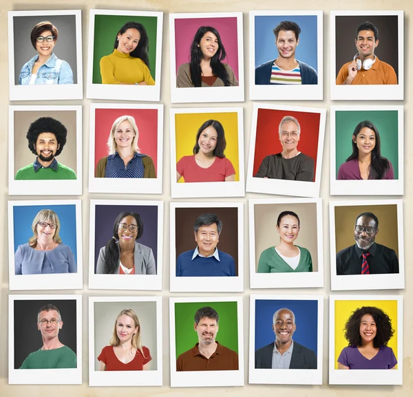 Faces da diversidade, conceito comunitário — Fotografia de Stock