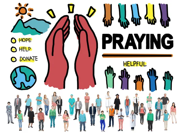 Mensen en religie bidden — Stockfoto