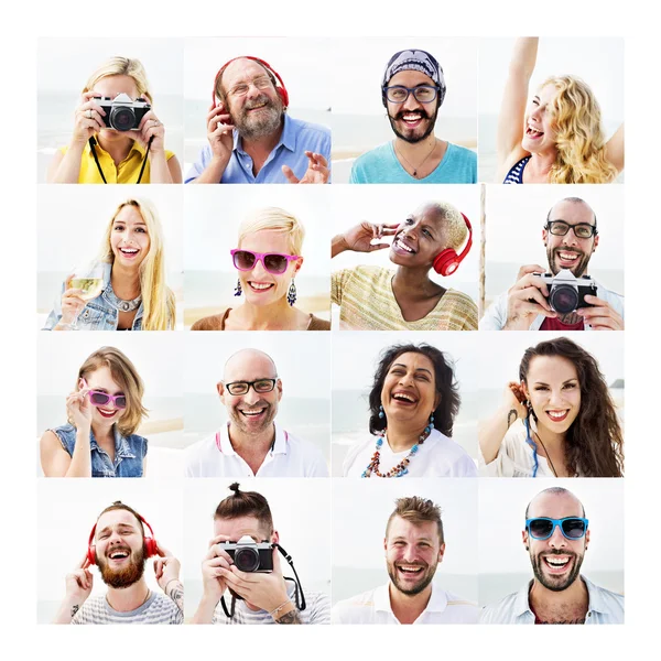 Young diverse happy people — Stock Photo, Image