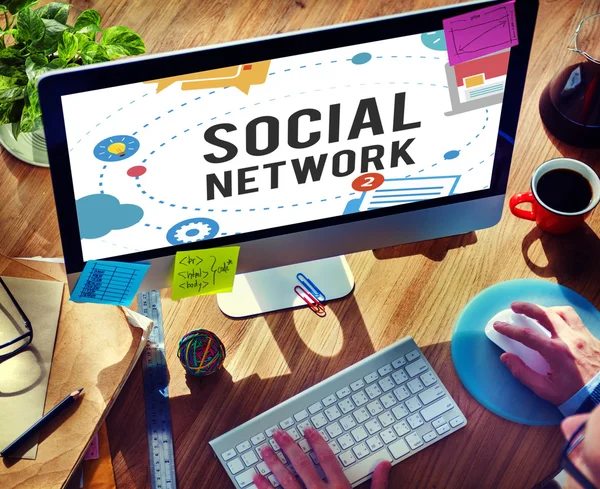 Concetto di social network — Foto Stock