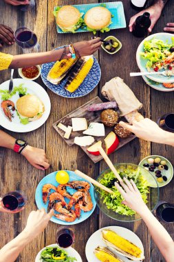 Lezzetli yemek ta parti tablo