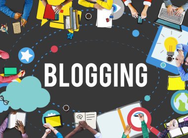 Blogging Internet Media Concept clipart