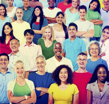 Group of Diversity People looking at camera clipart