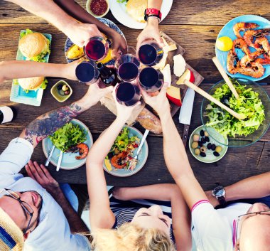 Lezzetli yemek ta parti tablo