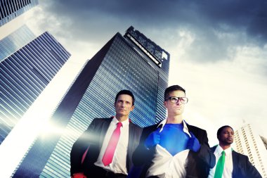 İşadamları süper kahraman kostümleri