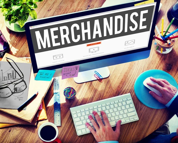 Merchandise Produkt Marketing Konzept — Stockfoto