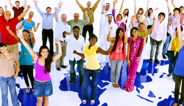 Duża grupa ludzi różnorodności — Zdjęcie stockowe