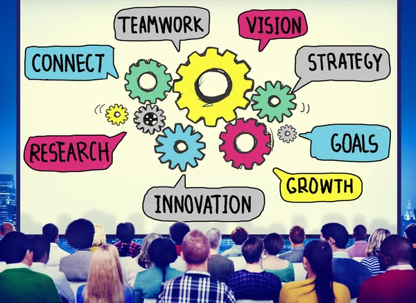 Teamwork Connect Strategy Vision Concept — Stock Photo, Image