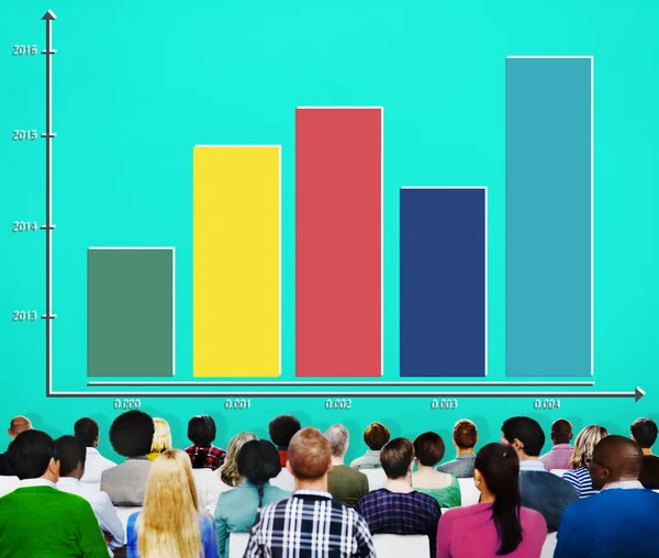 Balkendiagramm, Analyse Strategiekonzept — Stockfoto