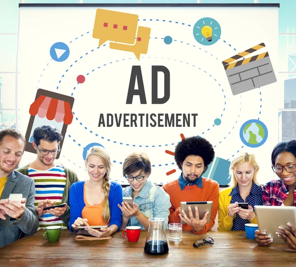 Hirdetés Reklám Marketing kereskedelmi — Stock Fotó