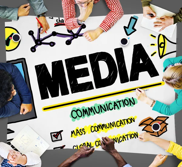 Social Media e connessione tecnologica — Foto Stock