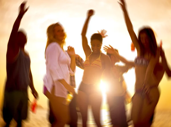 People at Beach Party on Summer Concept — Stock Photo, Image