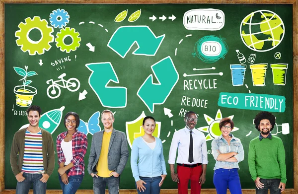 Recycling-Wiederverwendung reduziert Konzept — Stockfoto