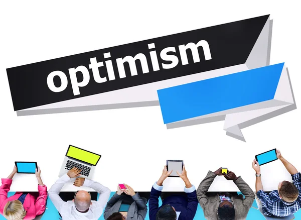 Concepto de pensamiento de actitud optimista — Foto de Stock