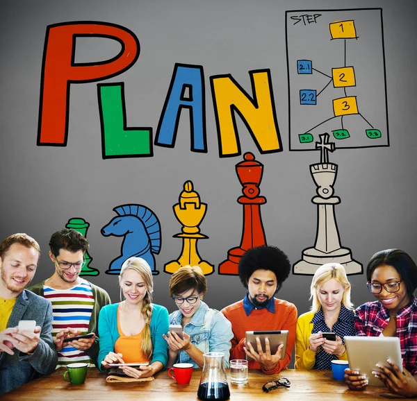 Plan Process Strategy Concept — Stock Photo, Image