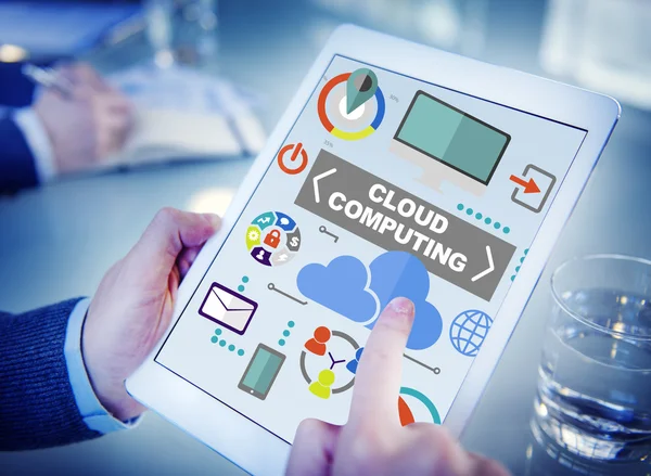 Global kommunikation Cloud Computing — Stockfoto